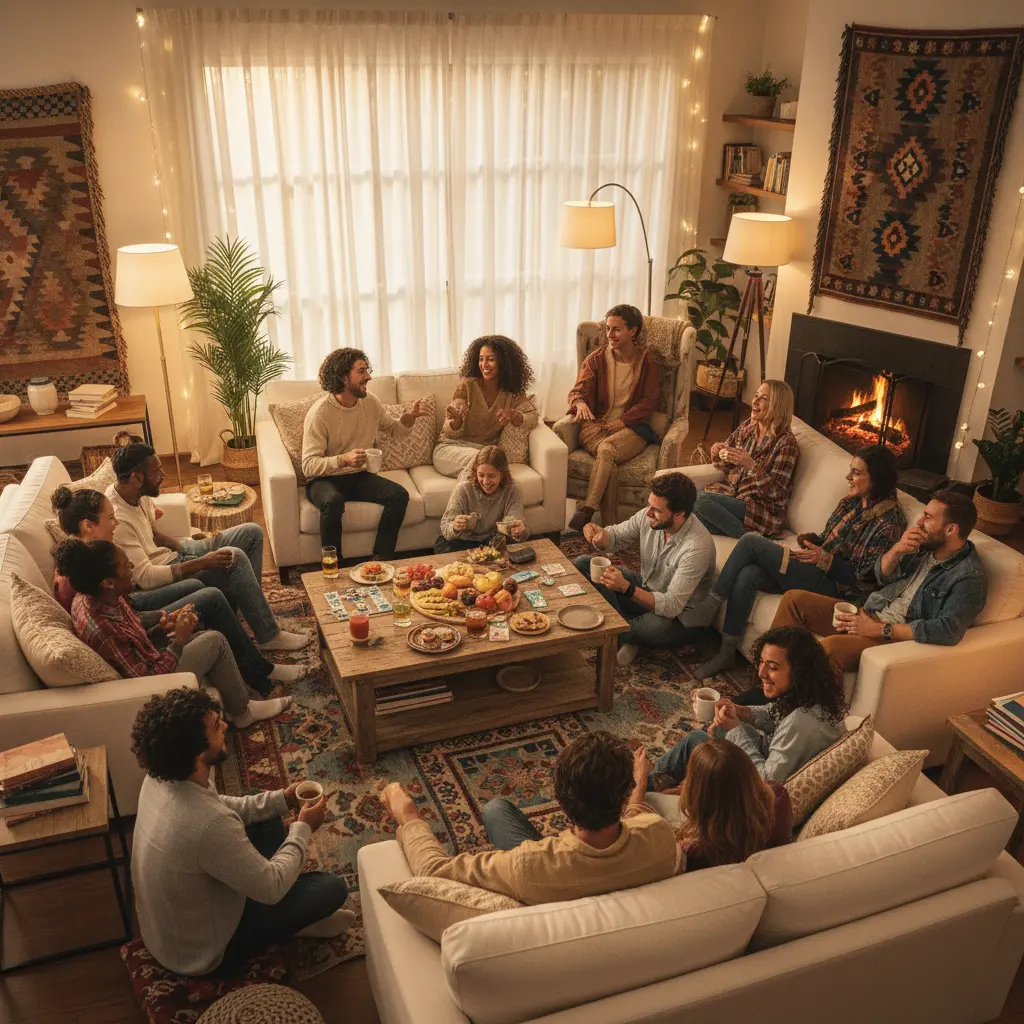 Membros em comunhão e confraternização